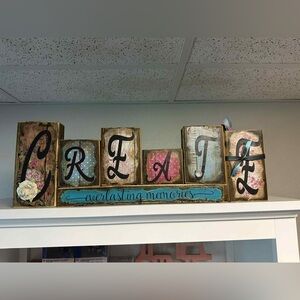 Create memories wood block decor